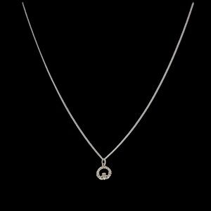 Platinum over 925 Silver Claddagh Pendant Necklace - 18 in.